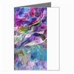 Fuchsia on turquoise flow Greeting Card Left