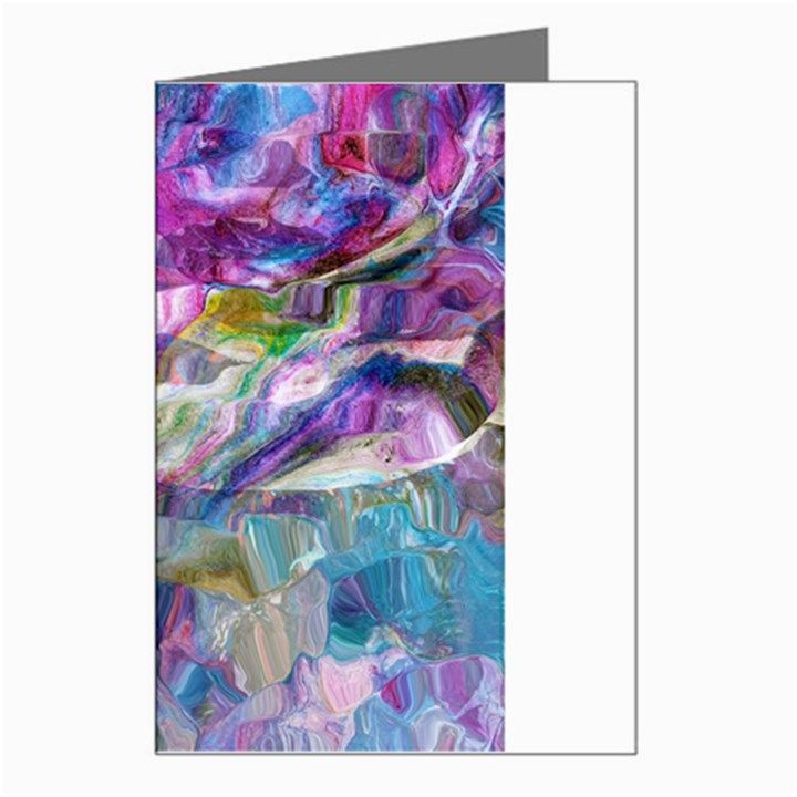 Fuchsia on turquoise flow Greeting Card