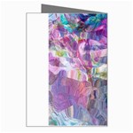 Fuchsia on turquoise flow Greeting Card Right