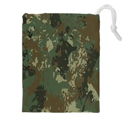 Camouflage Splatters Background Drawstring Pouch (5xl) by Grandong