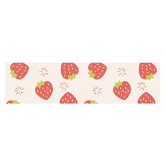 Strawberries Pattern Design Oblong Satin Scarf (16  X 60 )