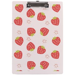 Strawberries Pattern Design A4 Acrylic Clipboard by Grandong