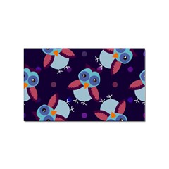 Owl Pattern Background Sticker (rectangular)