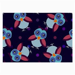 Owl Pattern Background Large Glasses Cloth (2 Sides) by Grandong