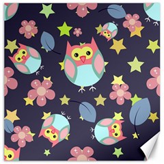 Owl Stars Pattern Background Canvas 16  X 16  by Grandong