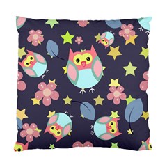 Owl Stars Pattern Background Standard Cushion Case (two Sides) by Grandong