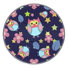 Owl Stars Pattern Background Wireless Fast Charger(white)