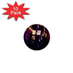 Tardis Regeneration Art Doctor Who Paint Purple Sci Fi Space Star Time Machine 1  Mini Magnet (10 Pack) 