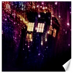 Tardis Regeneration Art Doctor Who Paint Purple Sci Fi Space Star Time Machine Canvas 12  X 12 