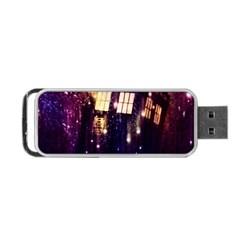 Tardis Regeneration Art Doctor Who Paint Purple Sci Fi Space Star Time Machine Portable Usb Flash (two Sides)