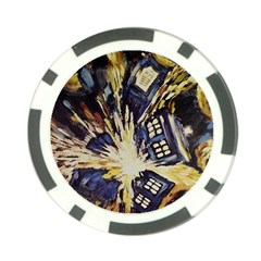 Tardis Doctor Who Pattern Poker Chip Card Guard (10 Pack)