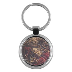 Vintage Cityscape City Retro Old Key Chain (round)