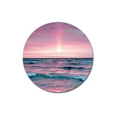 Sunset Ocean Beach Catcher Dream Evening Night Sunset Magnet 3  (round) by Cemarart