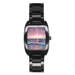 Sunset Ocean Beach Catcher Dream Evening Night Sunset Stainless Steel Barrel Watch