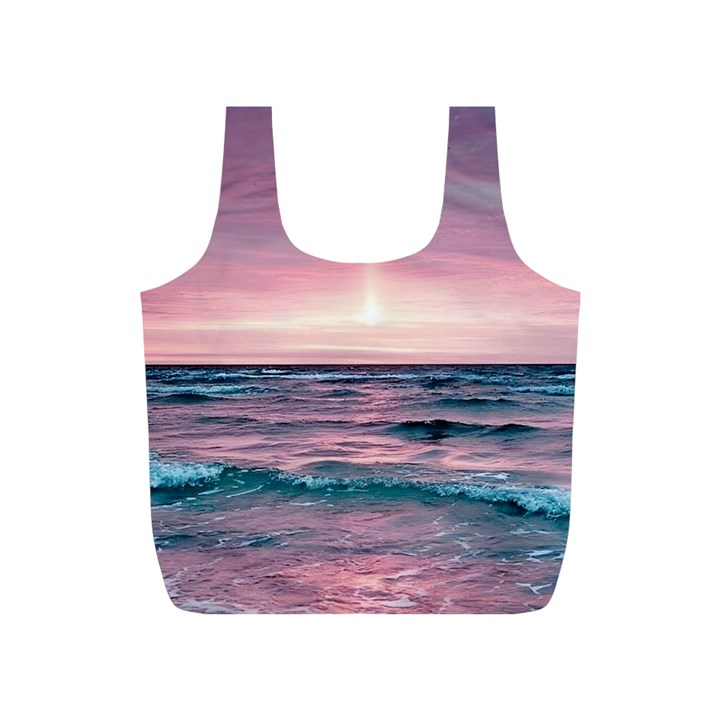 Sunset Ocean Beach Catcher Dream Evening Night Sunset Full Print Recycle Bag (S)