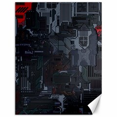 Abstract Tech Computer Motherboard Technology Canvas 12  X 16  by Cemarart