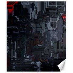 Abstract Tech Computer Motherboard Technology Canvas 20  X 24 