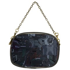 Abstract Tech Computer Motherboard Technology Chain Purse (one Side)