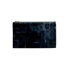 Abstract Tech Computer Motherboard Technology Cosmetic Bag (small)