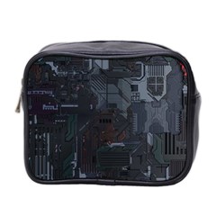 Abstract Tech Computer Motherboard Technology Mini Toiletries Bag (two Sides)