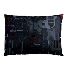 Abstract Tech Computer Motherboard Technology Pillow Case (two Sides)