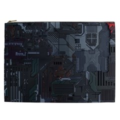 Abstract Tech Computer Motherboard Technology Cosmetic Bag (xxl)