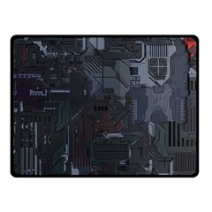 Abstract Tech Computer Motherboard Technology Two Sides Fleece Blanket (small)