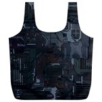 Abstract Tech Computer Motherboard Technology Full Print Recycle Bag (XL) Front