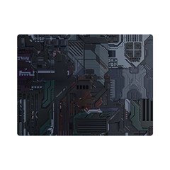 Abstract Tech Computer Motherboard Technology Premium Plush Fleece Blanket (mini)