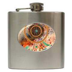 Dream Catcher Colorful Vintage Hip Flask (6 Oz)