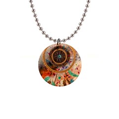 Dream Catcher Colorful Vintage 1  Button Necklace