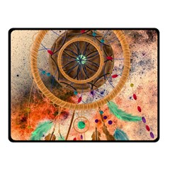 Dream Catcher Colorful Vintage Two Sides Fleece Blanket (small)