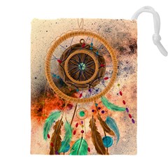 Dream Catcher Colorful Vintage Drawstring Pouch (4xl) by Cemarart