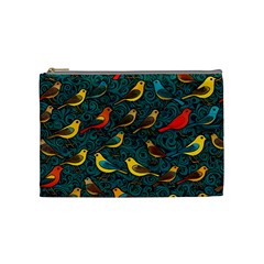 Bird Pattern Colorful Cosmetic Bag (medium)