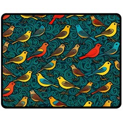 Bird Pattern Colorful Fleece Blanket (medium)