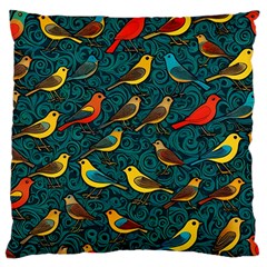 Bird Pattern Colorful Large Cushion Case (one Side)