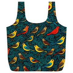 Bird Pattern Colorful Full Print Recycle Bag (xl)