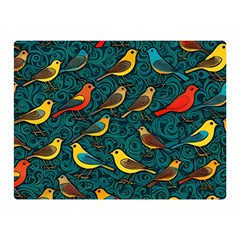 Bird Pattern Colorful Two Sides Premium Plush Fleece Blanket (mini)