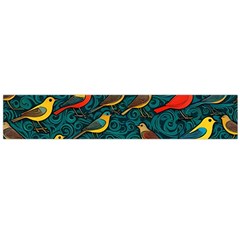 Bird Pattern Colorful Large Premium Plush Fleece Scarf 