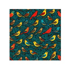 Bird Pattern Colorful Square Satin Scarf (30  X 30 )