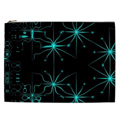 Space Time Abstract Pattern Alien Dark Green Pattern Cosmetic Bag (xxl)