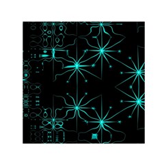 Space Time Abstract Pattern Alien Dark Green Pattern Square Satin Scarf (30  X 30 )