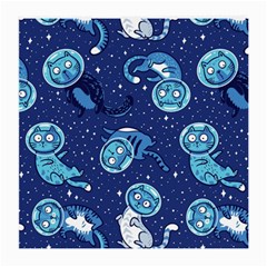 Cat Astronaut Space Suit Pattern Medium Glasses Cloth