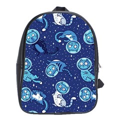 Cat Astronaut Space Suit Pattern School Bag (xl)