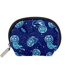 Cat Astronaut Space Suit Pattern Accessory Pouch (small)