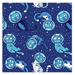 Cat Astronaut Space Suit Pattern Square Satin Scarf (36  X 36 )