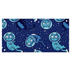 Cat Astronaut Space Suit Pattern Banner And Sign 6  X 3  by Cemarart
