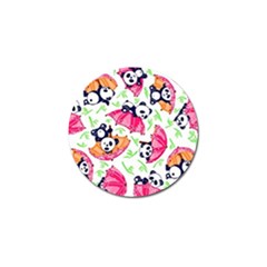 Panda Umbrella Pattern Golf Ball Marker (10 Pack)