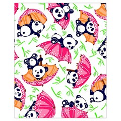 Panda Umbrella Pattern Drawstring Bag (small)