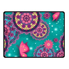 Floral Pattern Abstract Colorful Flow Oriental Spring Summer Fleece Blanket (small)